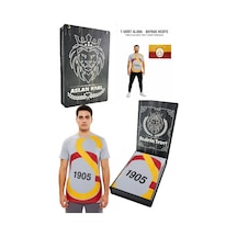 Gsstore Galatasaray Büyük Logolu Tee Gri T-shirt Bayrak Ve Lazer Kutu Hediyeli Gri