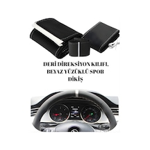 One Vıp Sale Mazda 626 Deri Direksiyon Kılıfı Prime Kalite, Sarı Şeritli Spor Dikiş Çok Renkli
