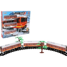 Pilli, Motorlu, Işıklı Ve Ses Efektli 17 Parça Oyuncak Tren Seti