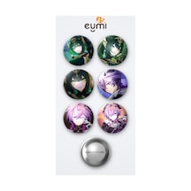 Genshin Impact Nefer Oyun Ve Durin Oyun 6'lı Metal Rozet Seti 58mm İğneli Buton Çanta Yaka Rozeti Çok Renkli