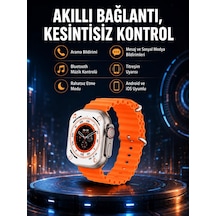 Mey İthalat Ultra Akıllı Saat 49 Mm Çift Kordonlu Arama Cevaplama Bluetooth Bağlantılı