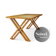 Neiwel Tia Doğal Ahşap Mutfak Ve Yemek Masası-120-260 Açık Ceviz