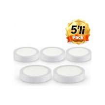 Horoz Doralin-24 24w Beyaz Kasa 3000k Yuvarlak Smd Led Armatür 5''li Pack Çok Renkli
