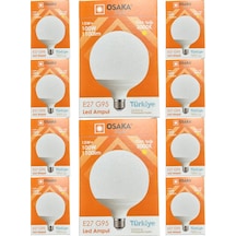 Osaka 15w 100w 3000k Günışığı E27 Duylu G95 Led Glop Ampul 10 Adet