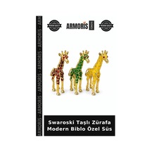 Swaroski Taşlı Zürafa Modern Biblo Özel Süs