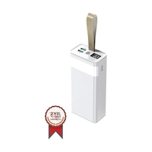 Taşınabilir Güç Seyahat Bataryası Pratik Batarya 30000 Mah Powerbank Trm-1033 Beyaz 22,5w Çok Renkli