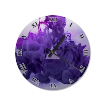 Mor Duman Akarlı Duvar Saati (408136424) Çok Renkli