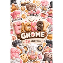 Sevimli Şef Cücesi Sticker Seti - 29 Adet Etiket Çıkartma Diğer