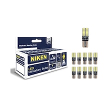 Niken Led Ampul T10 Canbus Park Ledi 24 Ledli 6500k Beyaz 12v-24v 10'lu Paket