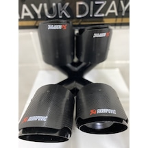 Akrapovic Karbon Egzoz Ucu Çift Çıkış 100mm Sağ Sol Set --mayukd