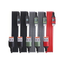 Topshop1 5 Adet İphone Şarj Kablosu Mfi Usb A Kablo Kırmızı Mavi Siyah 5li Set 1 Metre Lightning Kablo İphone İpad Uyumlu