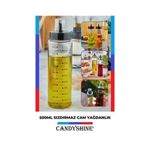 500ml Cam Damlatmaz Yağdanlık Akıtmaz Cam Yağ Sirke Şişesi