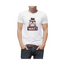 Wat Baskılı Beyaz Erkek Tshirt