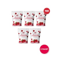Çilek Kuru Meyve Cipsi 15 G X 5 Adet Dondurularak Kurutulmuş Meyve 15 G