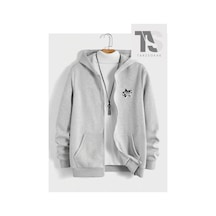 Tarzsokak Cynical 777 Sweatshirt Fermuarlı Hırka Siyah