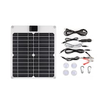 Konesam 15w Monokristal Güneş Paneli İle Taşınabilir Su Geçirmez Araç Bataryası Şarj Cihazı, Usb Ve Dc Çıkışlı