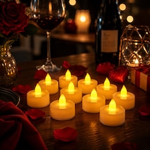264 Adet Yüksek Kalite Gün Işığı Led Işıklı Mum Gün Işığı Led Mum Pilli Sarı Işıklı Tea Light Mum