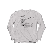 Skateboardıng Skeleton İskelet Skull Kuru Kafa Uzun Kollu Tişört (518424972)