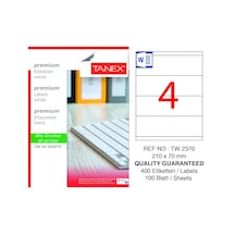 Tanex Tw-2370 210x70mm 100 Lü Lazer Etiketi