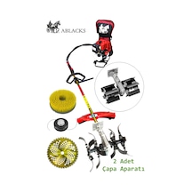 Ablacks C-52 Sırt Tırpan + Toprak Çapalama Aparatı 2 Adet Çapa + Halı Fırçası