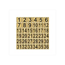 Metal Kapı,masa,dolap Numarası 10cmx10cm 36 Adet (1…36) Altın Renk Metal