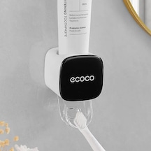 Honmex 2024 Yeni Otomatik Diş Macunu Sıkıcı, Duvar Tipi Çocuk Dost Depolama Rafı, Kolay Kullanım Diş Macunu Aleti Siyah