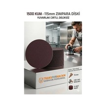 12 Adet 1500 Kum Yuvarlak Cırtlı Zımpara Diski 115 Mm Deliksiz Zımpara Kağıdı 723226 Str-mn346