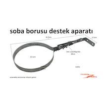 Soba Borusu Destek Aparatı Boru Bağlantı L Demiri Uzatmalı