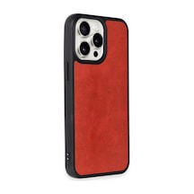 Newface Apple iPhone Uyumlu 14 Pro Max Kılıf Aras Deri Kapak Semeglbl - 2 - Kırmızı