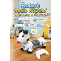 Uzaktan Kumandalı Akıllı Robot Sosis Köpek - Sensörlü, Takip Modlu, Uzayabilen Eğitici Oyuncak Çok Renkli