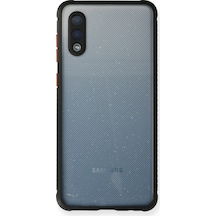 Samsung Galaxy A02 Uyumlu Kılıf Miami Şeffaf Silikon - Siyah