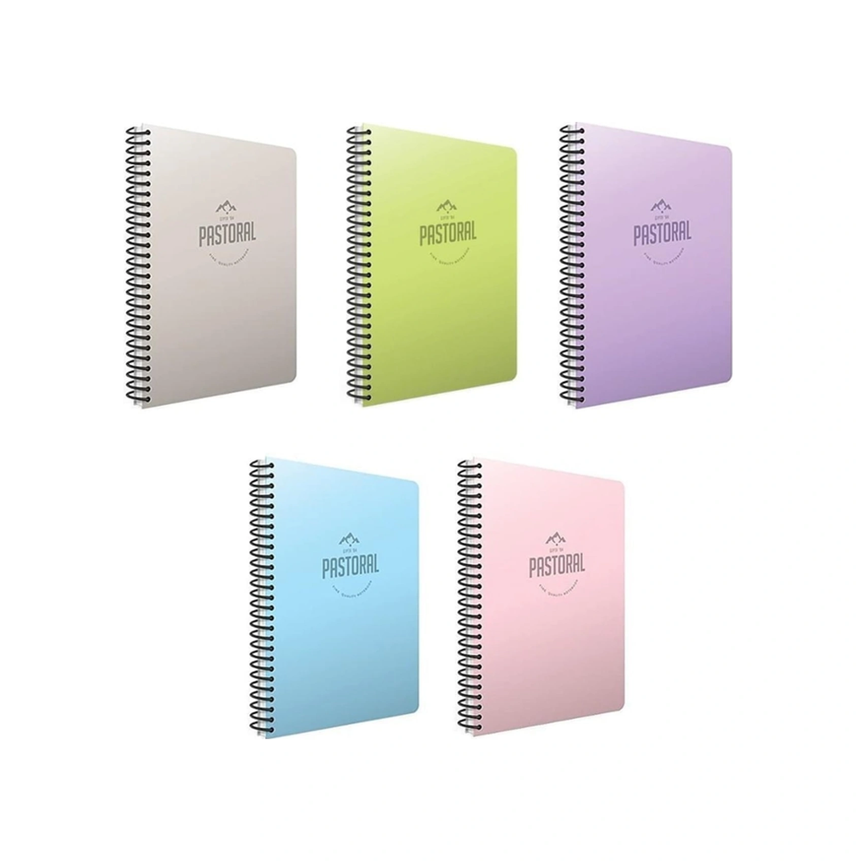 Pastoral A4 72 Yaprak Plastik Kapak Spiralli Defter Çizgisiz 5 Adet