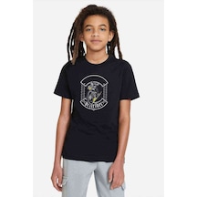 Tshirthane Hand Drawing Of Skull Riding Vintage Baskılı Unisex Çocuk Siyah