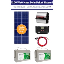1200 Watt Güneş Enerjisi Hazır Solar Paket Sistem 1