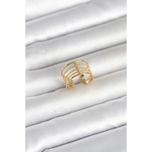 316l Çelik Gold Renk Vintage Model Kadın Yüzük Diğer