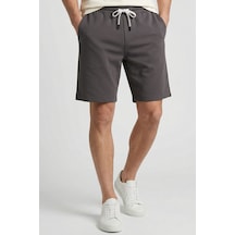 Tommy Life Koyu Gri Standart Fit Basic Arka Cepli Erkek Şort - 88314