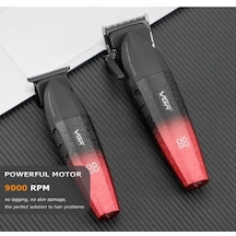 Smpkozmetik Vgr 640 Profesyonel Saç/sakal Kesme Makinesi, Erkekler İçin, Kablosuz Berber Makası Ve Düzeltici Seti, Zero Gap T Bıçaklı Saç Kesme Seti, Dlc Kaplamalı Seramik Bıçak, Birinci Sınıf Berber Kiti, Led