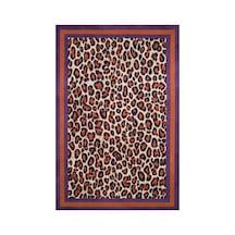 Safari Leopar Halı Mor Turuncu Halı Modern Halı İnce Halı Tasarım Halı Salon Halısı Koridor Halısı