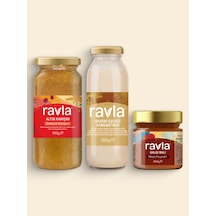 3'lü Ürün - Ravla Badem İçeceği Konsantresi - 250g/ Ravla Salgı Balı Meşe Kaynaklı - 250g / Ravla Altın Karışım 140g