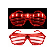 Led Işıklı Panjur Parti Gözlüğü Kırmızı Renk Shutter Gözlük Tgdrtgsq48ks7w05j96