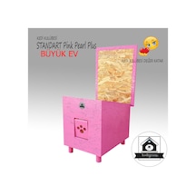 Kedigram Kedi Kulübesi Standart Pink Pearl Plus Kedi Evi Yağlı Boyalı