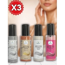Vücut Losyonu Simli Işıltılı Uzun Süre Kalıcı Koku Nemlendiricili 125 Ml Bronze & Pink