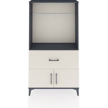 Arges Dolap Tek Raflı Tek Çekmeceli Tek Askılı 88x30x163 Antr... Antrasit