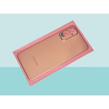 Tkgz Samsung Galaxy Uyumlu M23 Arka Kapak Batarya Kapağı - Gold Çok Renkli