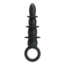 River World Siyahi 13 Cm'lik Harika Kalite Ve Boğumlu A Nal Plug A Nal Açıcı Dildo
