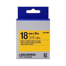 Tonersepeti Epson Lk-5ybp Muadil Pastel Etiket Kartuşu Siyah Sarı 18 Mm C53s655003 Diğer