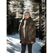 Ertaştrendstore Kadın Premium Doğal Kürk Deri Ceket - Leopar Çok Renk