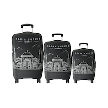My Saraciye My 119 Ayasofya / Hagia Sophia 1 Valizler İçin Kılıf Seti Kabin Orta Ve Büyük Çok Renkli