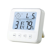 Tenfowee "beyaz Dijital Termometre Higrometre - Lcd Ekranlı, Alarm Fonksiyonlu, Duvar Veya Masa Ünitesi"