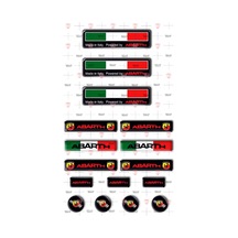 Abarth 16 Adet 3D Damla Sticker Set